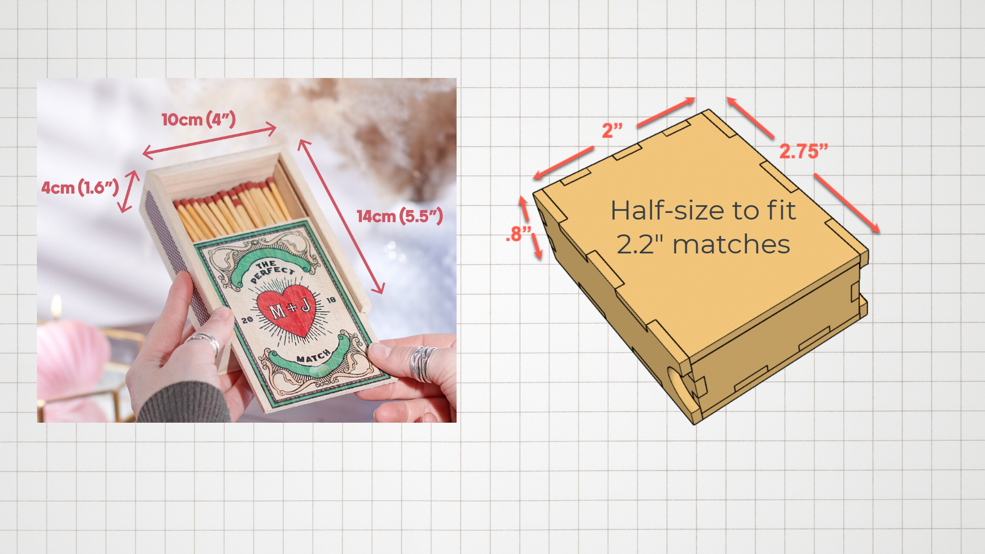Matchbox Size In Inches FREE SVG Generator - Create Custom Matchbox - CutGen Maker Space